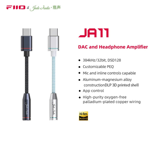 FiiO/JadeAudio JA11 USB Type C to 3.5mm Earphone/Headphone Adapter