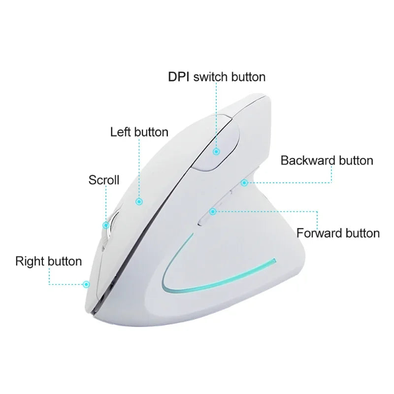 JSY-5 2.4G USB Dual Side Scroll Wheel Mouse