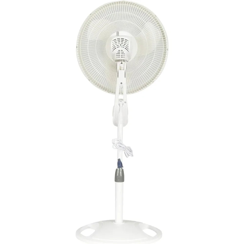 HAOYUNMA Oscillating Adjustable Pedestal Stand Fan, White