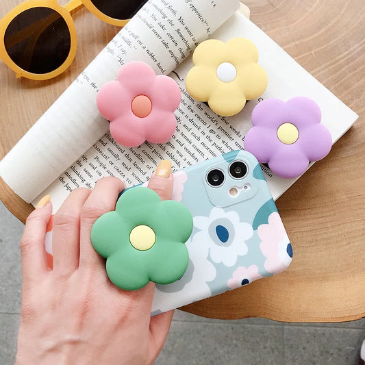 Ins Cute Colorful Flowers Foldable Mobile Phone Stand Holder