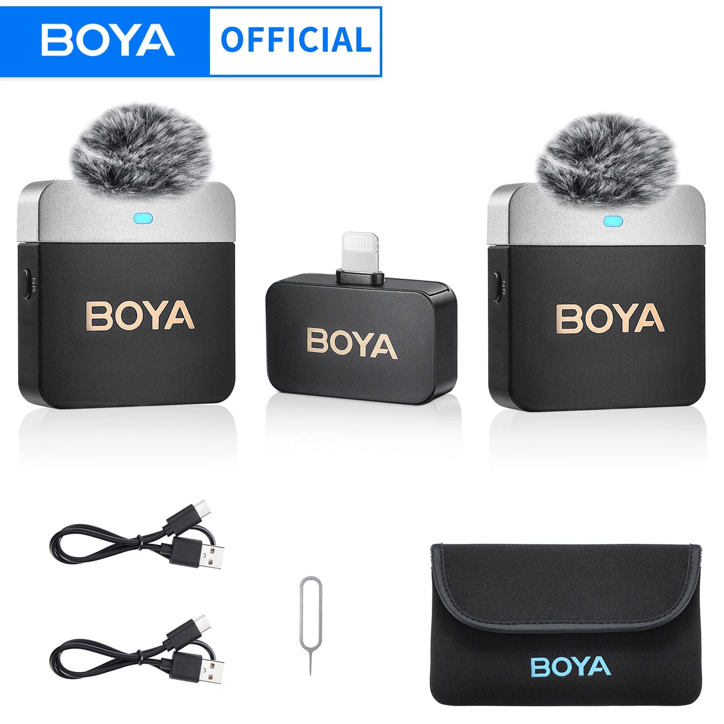 BOYA BY-M1V Wireless Lavalier Lapel Condenser Microphone