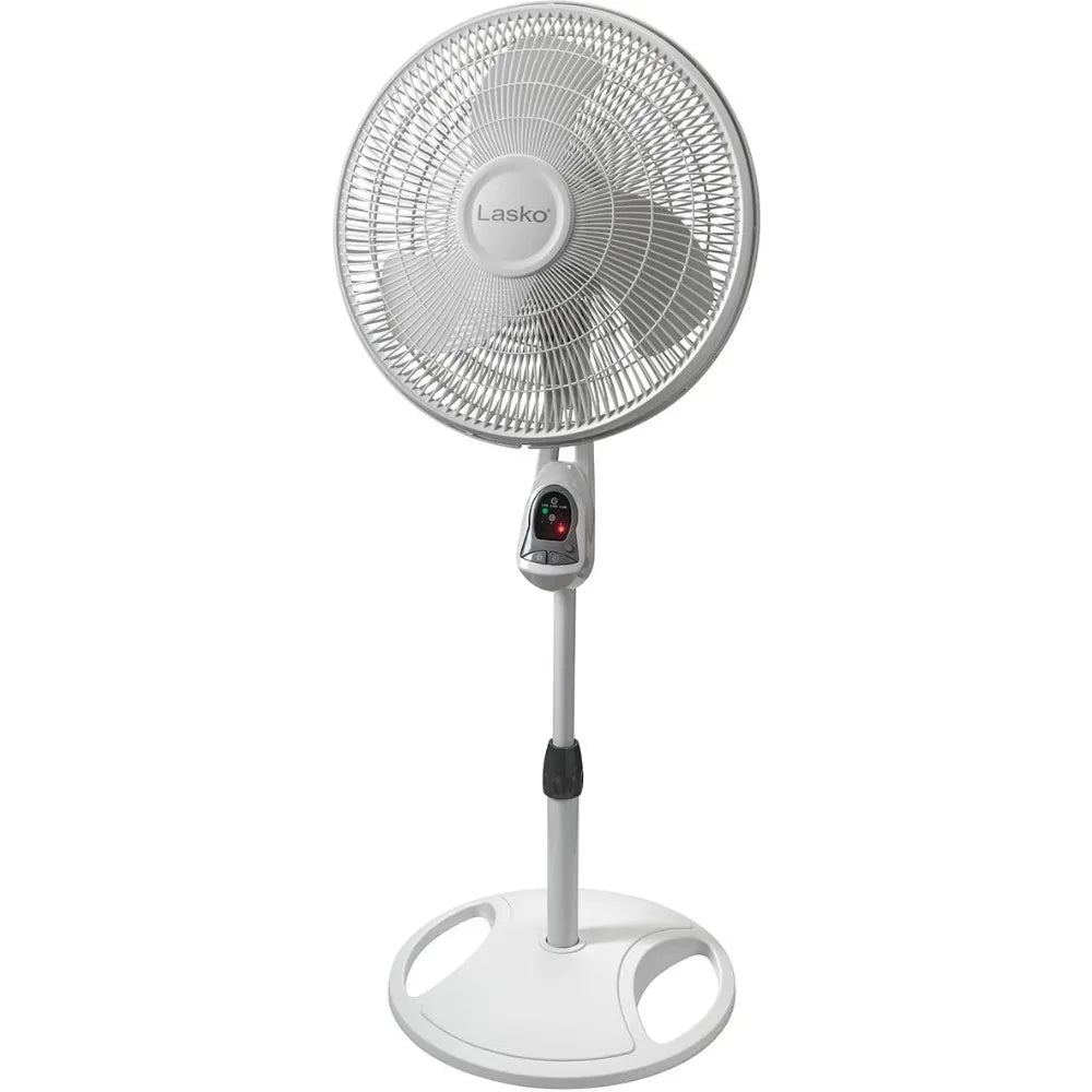 HAOYUNMA Oscillating Adjustable Pedestal Stand Fan, White