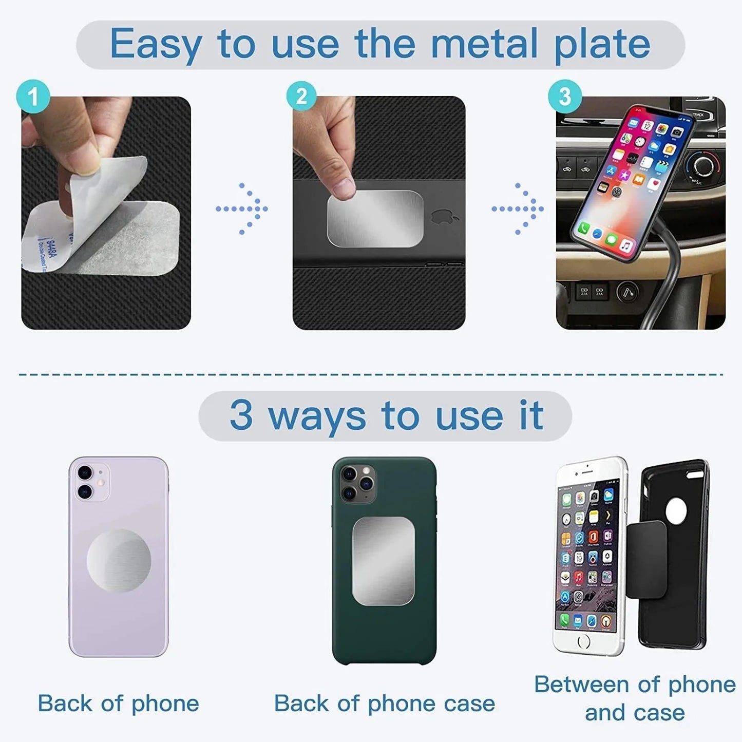 Thin Metal Plate For Magnetic Car Phone Holder