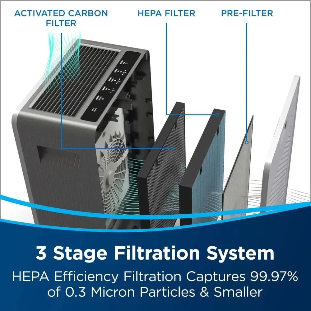 Professional Air Purifier with HEPA and Carbon Filters