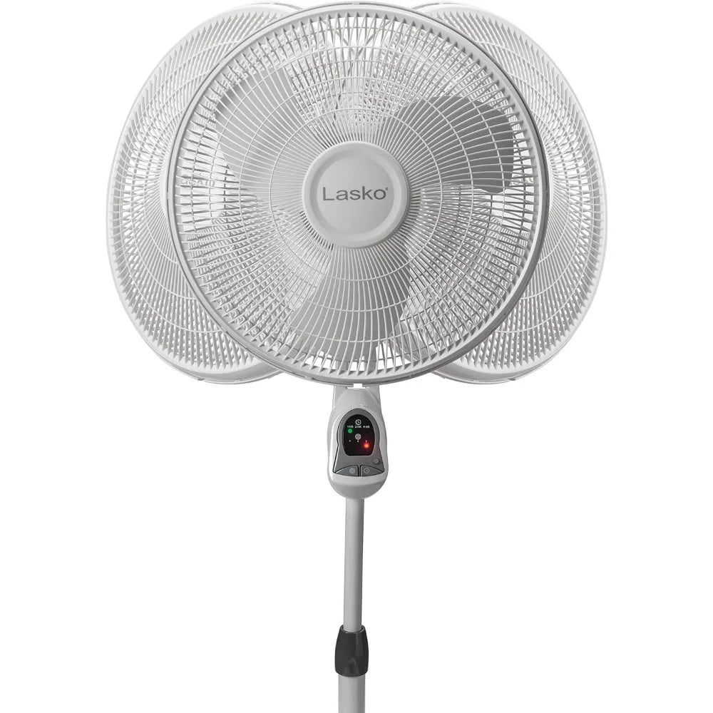 HAOYUNMA Oscillating Adjustable Pedestal Stand Fan, White