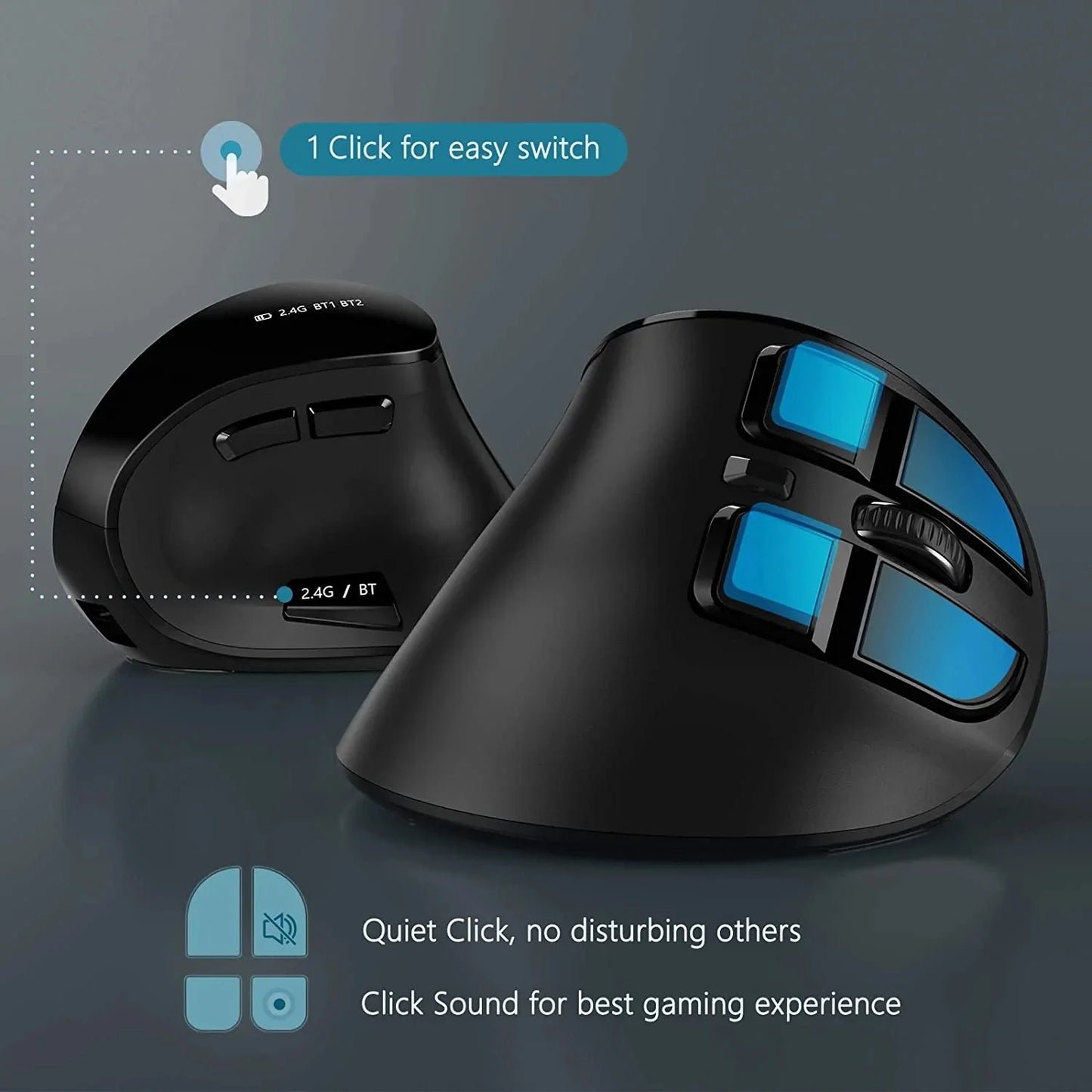 Seenda Vertical Wireless Bluetooth Mouse