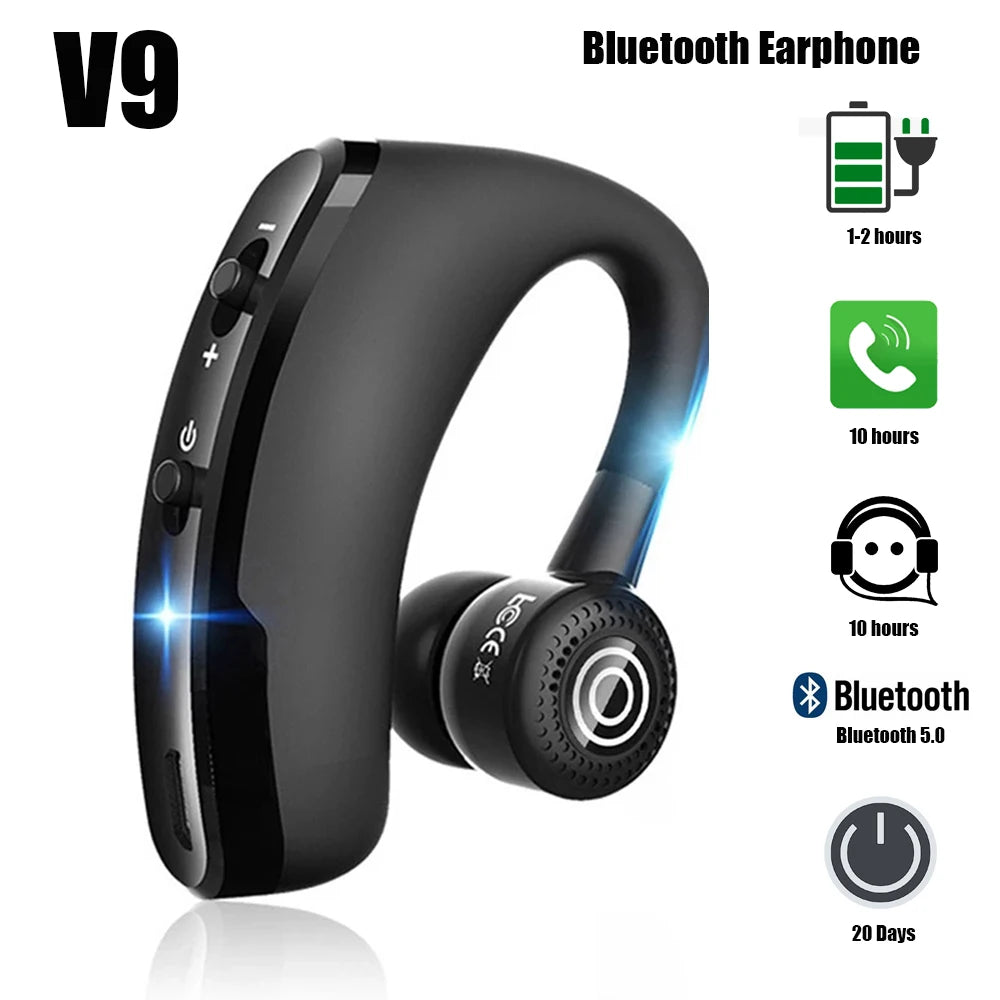 V9 earphones Handsfree Business Bluetooth Headphone