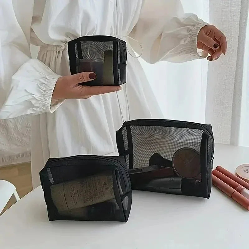 Mesh Clear Cosmetic Bags